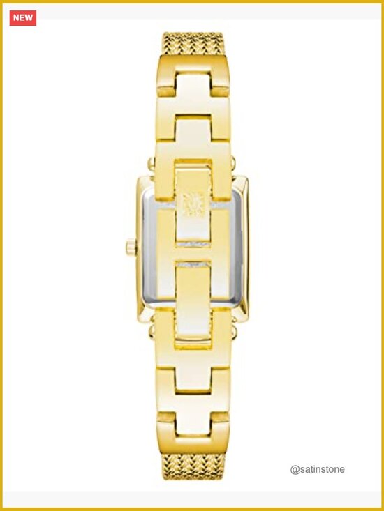 Amazon.com: ROCOSJEWE Fashion Rectangle Women Women\'s Mesh Bracelet Watch - Rectangular Case, Roman Numerals, Battery Powered